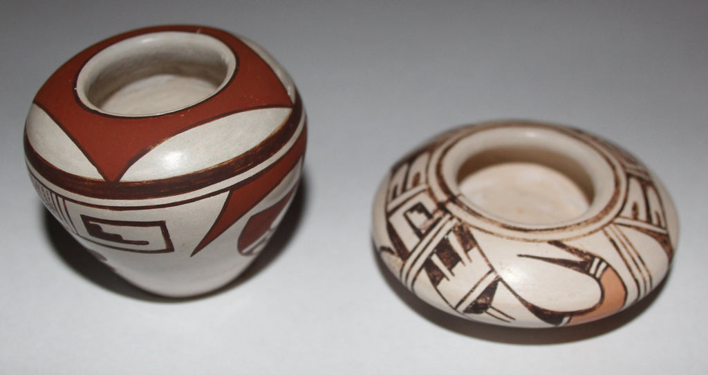 Small Pottery : Two Minature Fine Polychrome Hopi Pottery Pots by Grace Navasie #66
