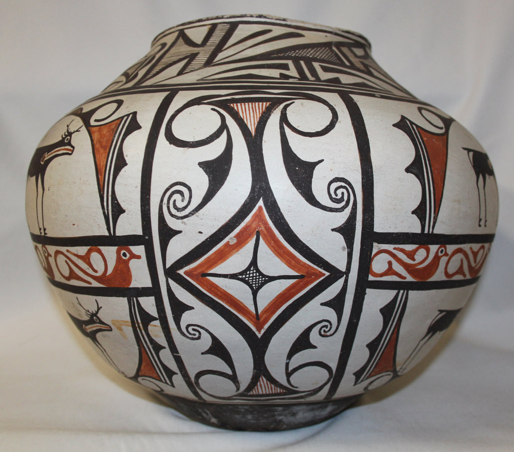 Zuni Pottery : Outstanding Very Large Historic Zuni Pottery Storage Pot ca 1890 #405