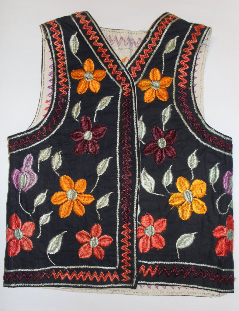 Vintage Clothing : Beautiful Vintage Hand Embrodered Women's Reversible Vest from Jerusalem #407