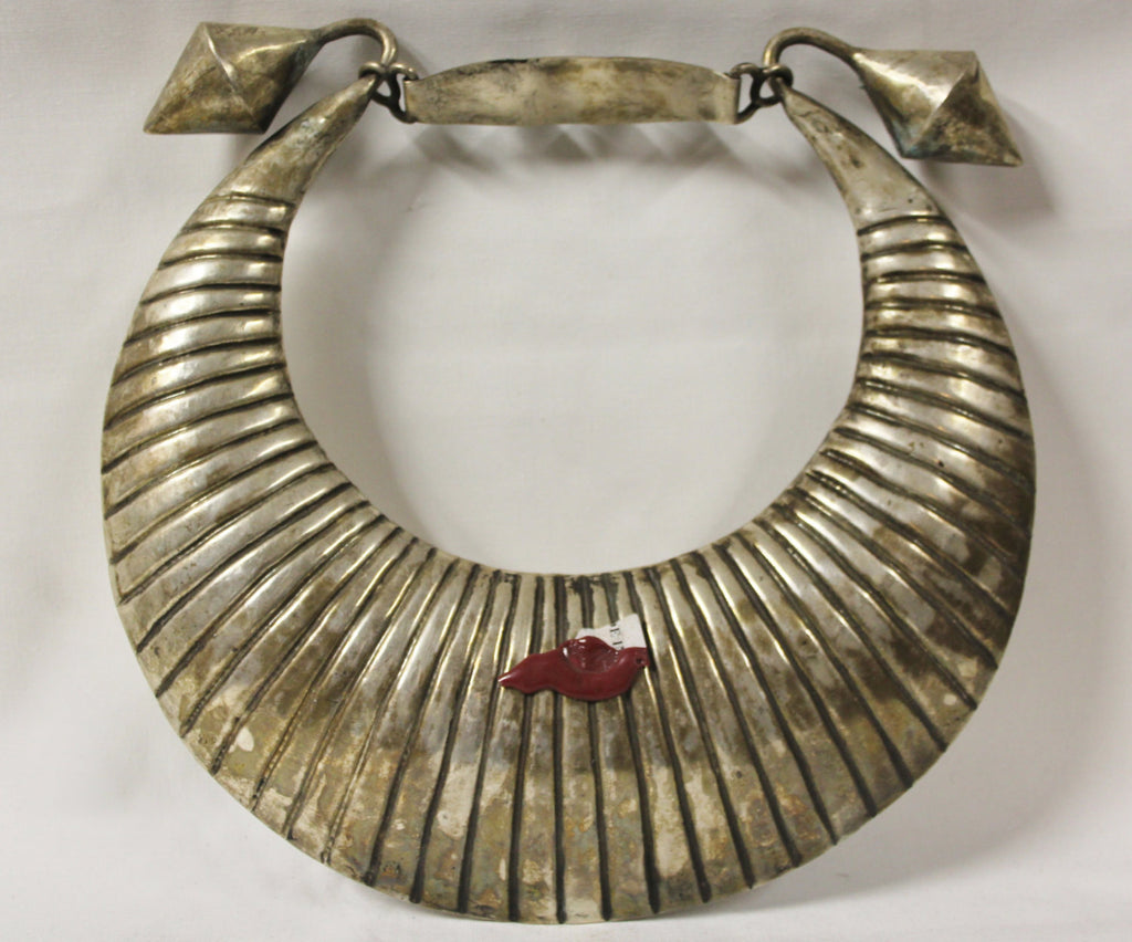 Vintage Necklace : Incredible Rare Silver Vintage Miao Hmong Ceremonial Collar Necklace from the Mountainous Region of Tibet #427