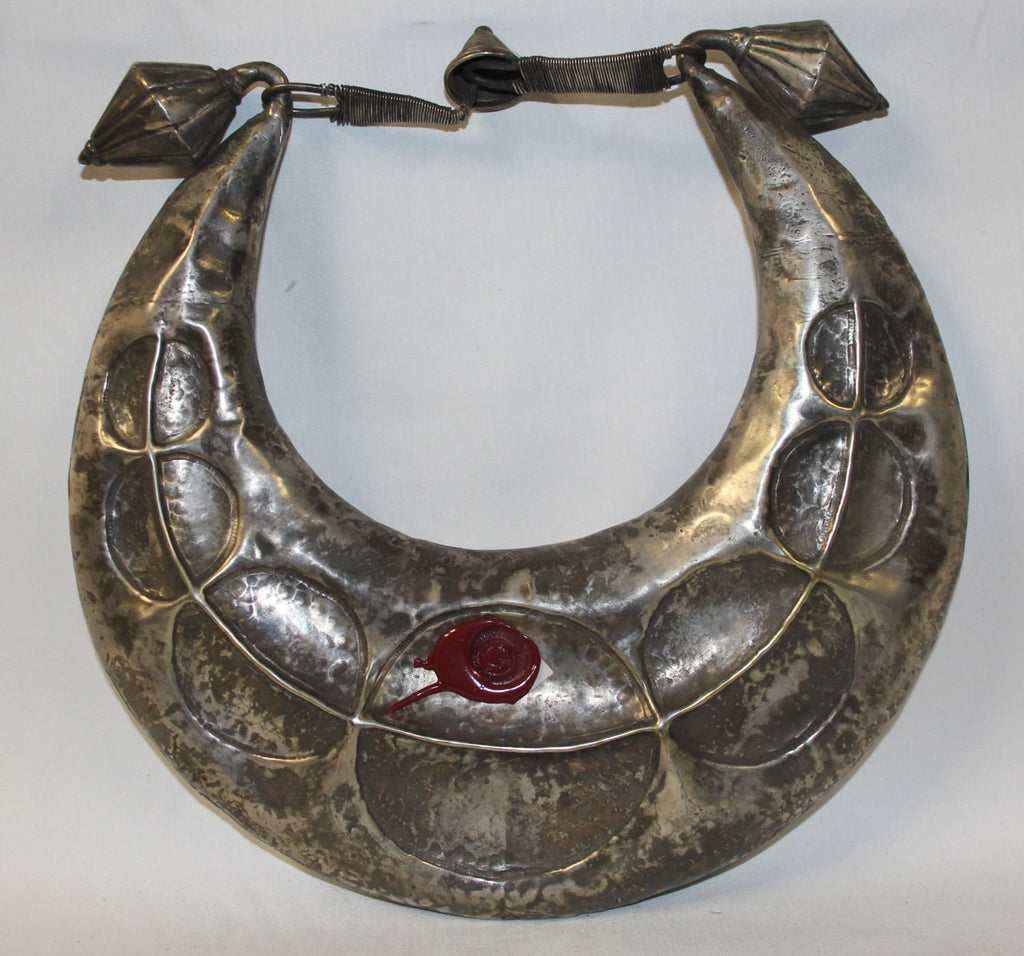 Antique Necklace : Incredible Rare Silver Vintage Miao Hmong Ceremonial Collar Necklace from the Mountainous Region of Tibet #430