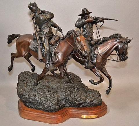 Bronze Sculpture, "Crossfire" by James P. Regimbal 26/35 #438