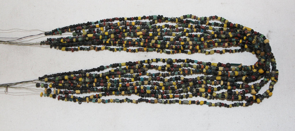 Antique Necklace : Rare Multi-Strand Bead Necklace From Bagan, Myanmar #448