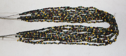 Antique Necklace : Rare Multi-Strand Bead Necklace From Bagan, Myanmar #448 Sold