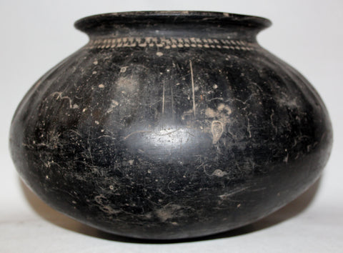 Black Pottery : Rare Historic Black Pottery Pot from Bagan, Myanmar #455 SOLD