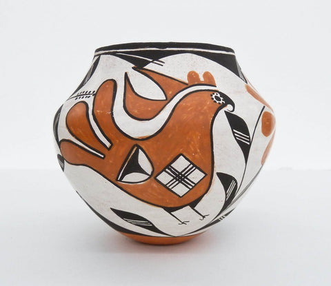 Acoma Polychrome Pottery Jar by Lucy Lewis (1900-1992) #472-Sold