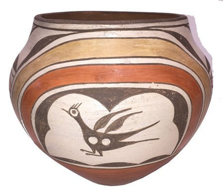 Pottery Jar by Sophie Medina, Native American Vintage Zia Pottery Jar, ca 1955 #497