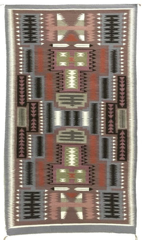 Native Rug, Navajo Rug or Weaving, Storm Pattern, ca 1970's #499 SOLD