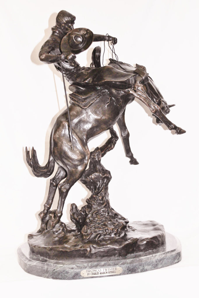 Sculpture : After Charles Marion Russell"The Bronco Twister" Bronze Sculpture #504