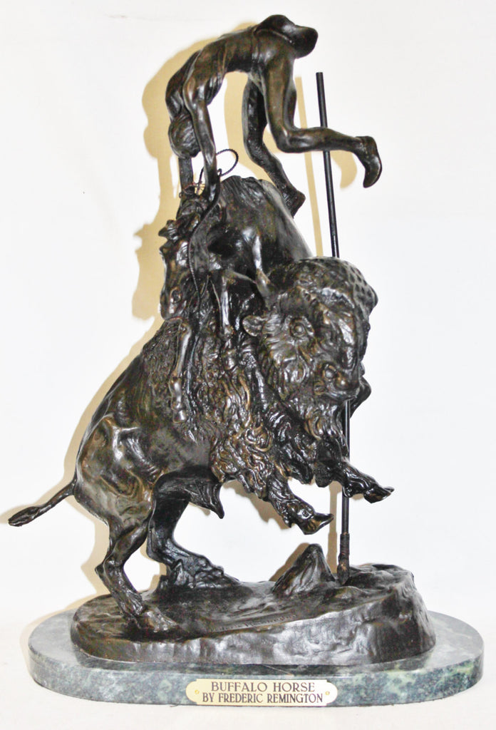 Metal Sculpture : After Frederic Remington, "Buffalo Horse" Bronze Sculpture #506