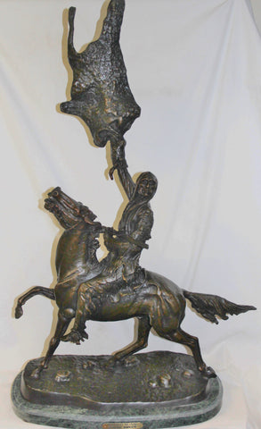 Frederic Remington, "Buffalo Signal" Bronze Sculpture #507 Sold Out
