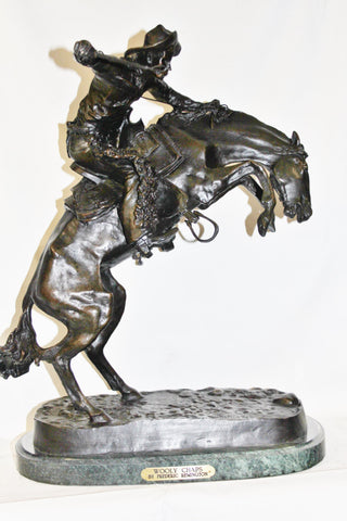 Frederic Remington, "Wooly Chaps" Bronze Sculpture #508 sold out