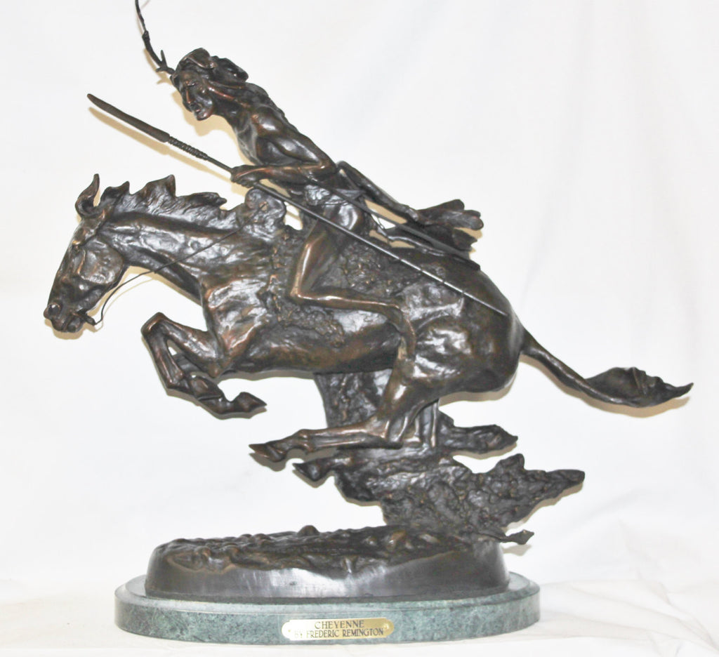 Cheyenne : After Frederic Remington, "Cheyenne" Bronze Sculpture #514