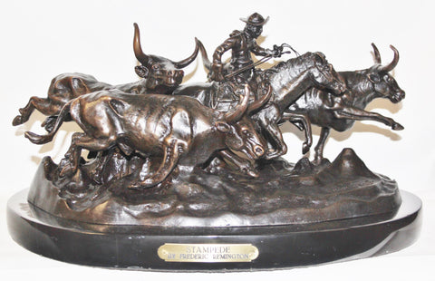 Frederic Remington, "Stampede" Bronze Sculpture #511 Sold Out
