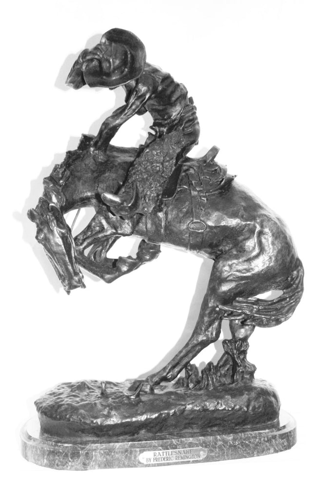 Country Decor : After Frederic Remington, "Rattlesnake" Bronze Sculpture #512