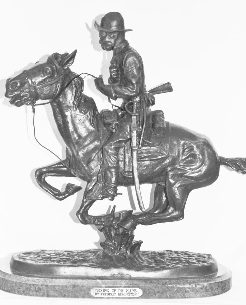 Country Decor : After Frederic Remington, "Trooper of the Plains" Bronze Sculpture #513