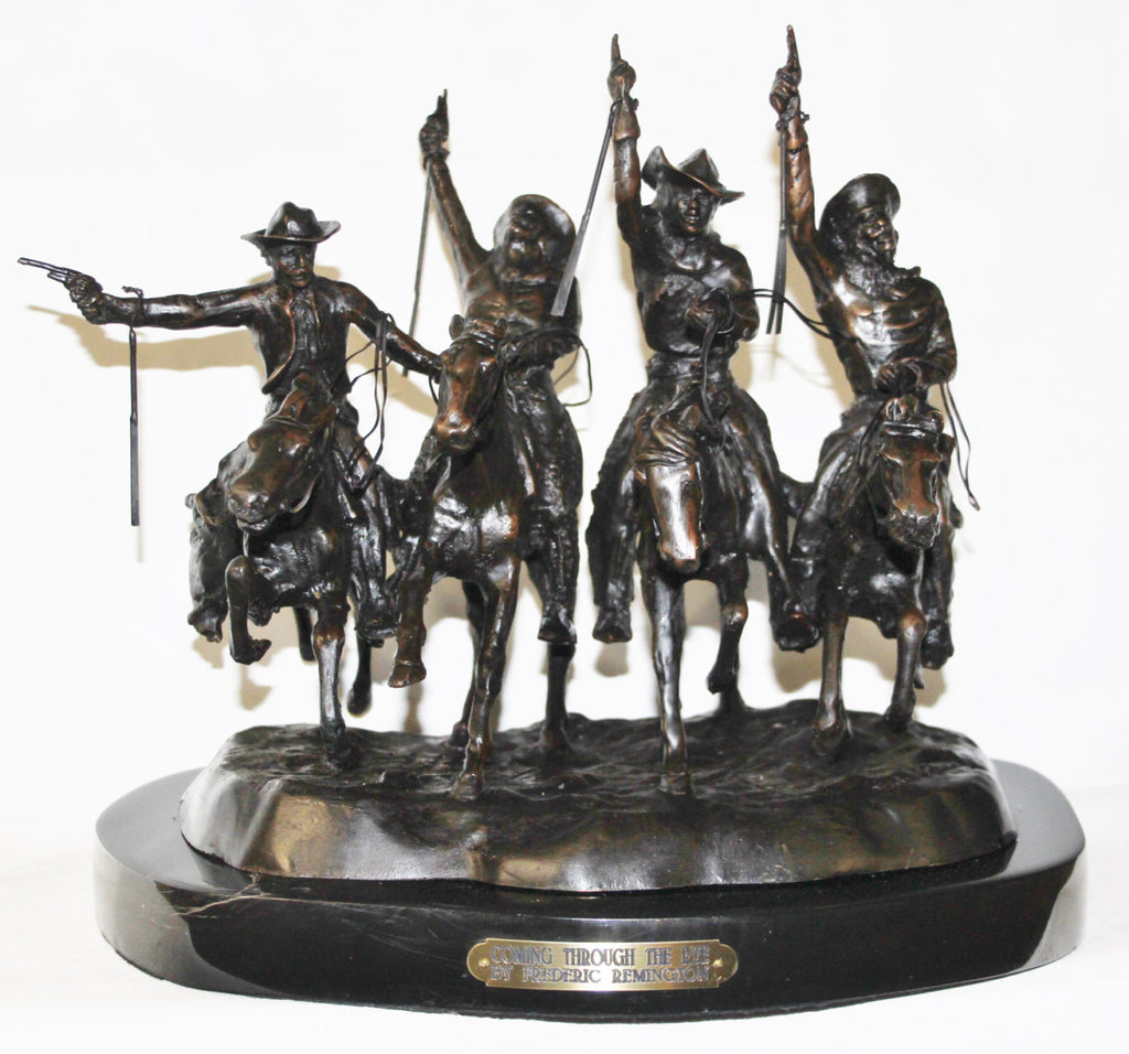Sculpture : After Frederic Remington, "Coming Through the Rye", Bronze Sculpture #515