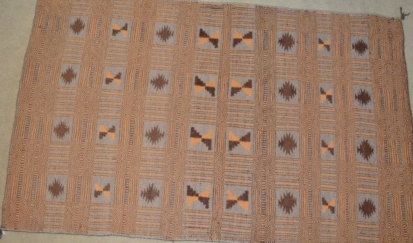 Navajo Rug : Native American Vintage Rare Navajo Double Sided Rug/Weaving, Ca 1970's #537