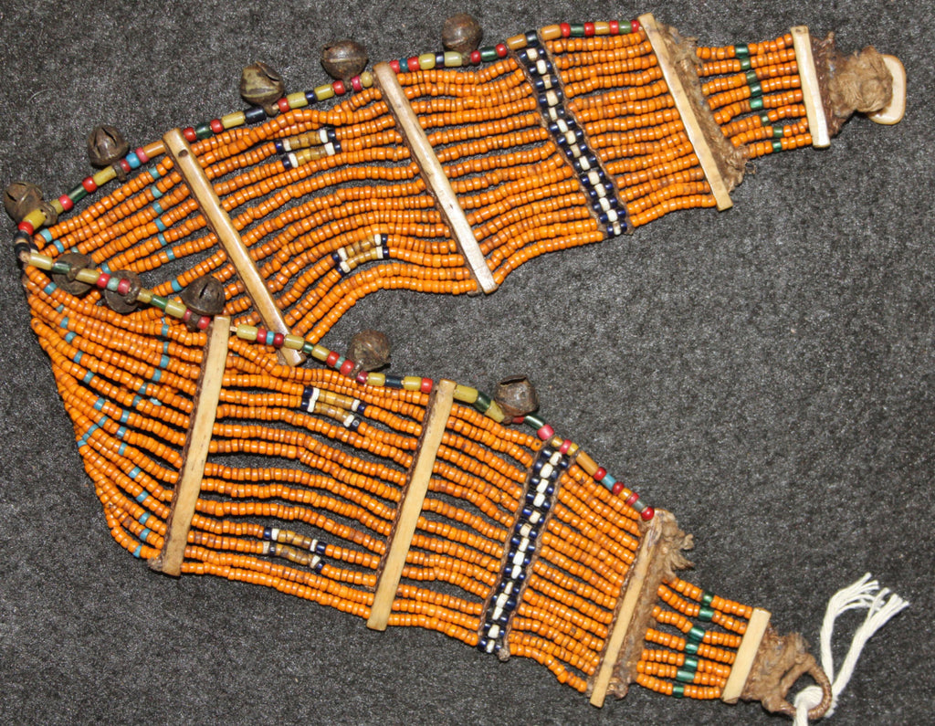 Choker : Authentic Konyak Naga Patterned Bead  #609