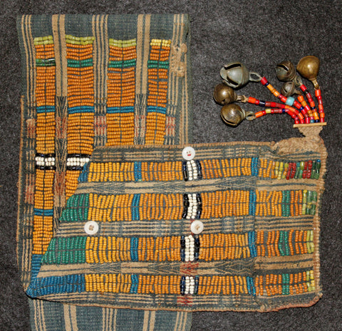 Beaded Skirt : Authentic Rare Konyak Naga Woman's Beaded Skirt #613