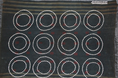 Chang Naga Warrior's Very Old Body Cloth with Double Cowrie Shells  #659