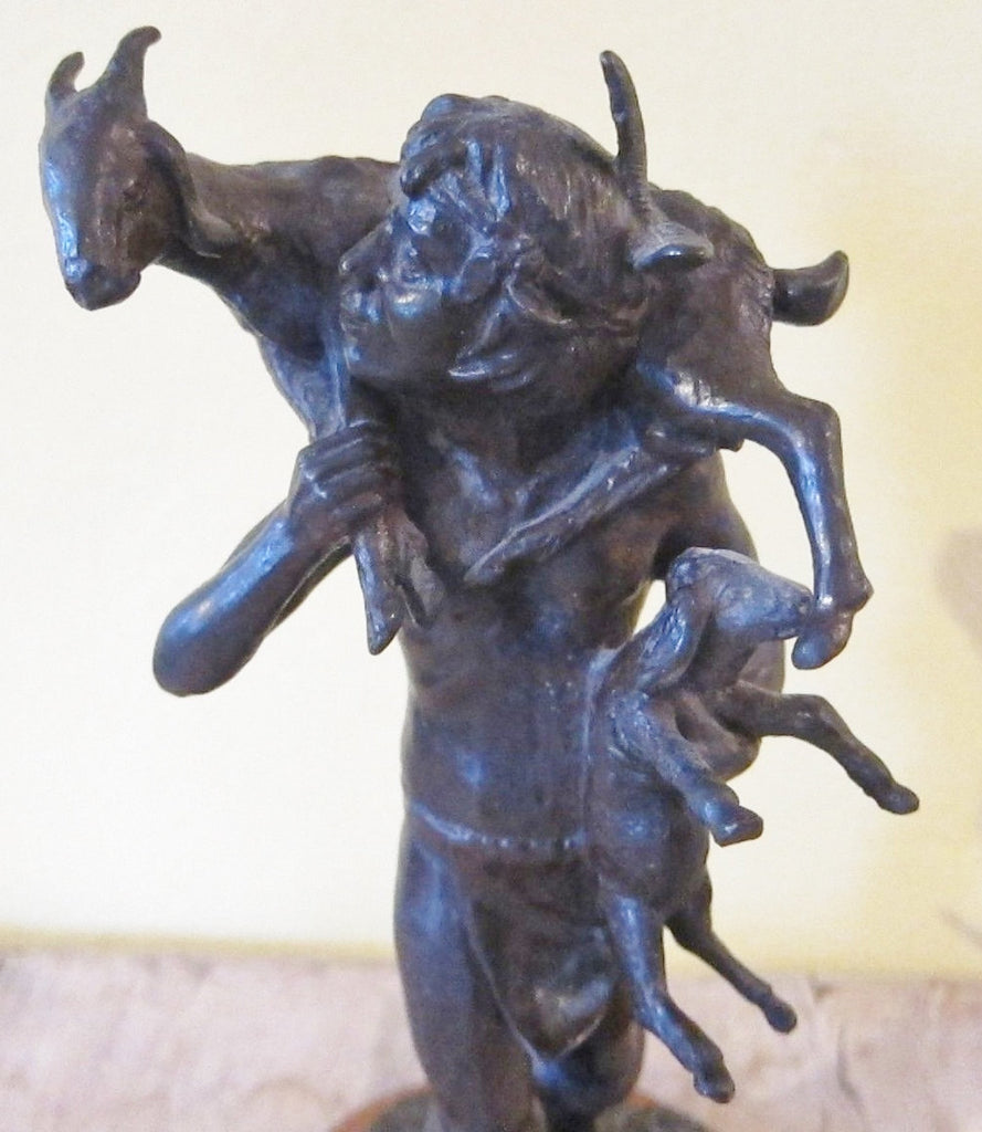 Bronze Figurine :Lincoln Fox, Young Shepard Boy, Bronze Figurine, Limited Edition, 1970‰۪s, Bronze Statue, Shepard Boy Symbology, #671