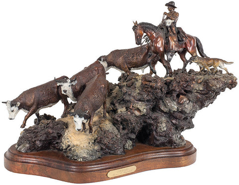 James Regimbal, Bronze Sculpture, Signed, Limited Edition, 26/50. "Cowhand", 1989, #590