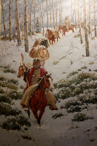 Ron Stewart Oil Painting,  "Down From the High Country" #699