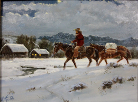 Ron Stewart Oil, "Home Coming" Signed #702 Sold