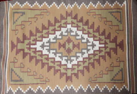Navajo Weaving: Exceptional weaving, by Angelia Begay Pine Springs, AZ., Ca 1950 #719 SOLD