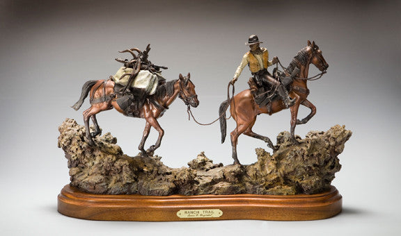 Bronze Sculpture, "Ranch Trail", by James Regimbal, Limited Edition, Made to Order, #991