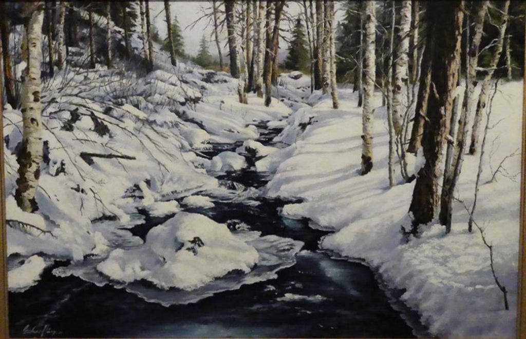 Jim Schaeffing Oil Painting, Titled, "White Winter", #C 1715-SOLD