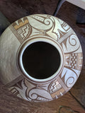 Native American Extraordinary Large Traditional Hopi Poly Chrome Pottery Jar, by Dee Setalla, # 1582