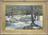 Jim Schaeffing Oil Painting, Titled, "Yosemite Snow-Yosemite Creek-CA", #C 1728