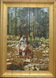 Jim Schaeffing Oil Painting, Titled, "Coming of Age, Crow Indian, Montana", #C 1732