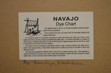 Vintage Native American Navajo Wool Dye Chart, Ca 1980's-1990's, #1579
