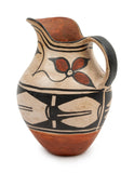 Outstanding Vintage Santo Domingo-Kewa Poly Chrome Pottery Pitcher, Ca 1950's, #1542