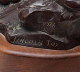 Western Artist, Lincoln Fox, Rare Bronze Sculpture titled, "Bird Vision" 2/10, Ca 1978, #1659