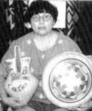 Native American Vintage Hopi Tewa Wedding Vase with Rainbirds, by Dawn Navasie, Ca 1990's, #1548 Sold