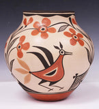 Native American, Zia Polychrome Pottery Olla, by Elizabeth Medina, Ca 1970's, #1609