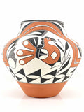 Native American, Vintage Acoma Polychrome Pottery Olla, By Franklin Peters, Ca 1992, #1549