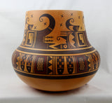 Native American Extraordinary Large Traditional Hopi Poly Chrome Pottery Jar, by Dee Setalla, # 1545 Sold