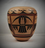 Vintage Hopi Pueblo Polychrome Pottery Vase by Gloria Mahle, Ca 1980's, #1667 Reserve for Bruce