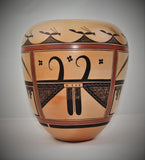 Vintage Hopi Pueblo Polychrome Pottery Vase by Gloria Mahle, Ca 1980's, #1667 Reserve for Bruce