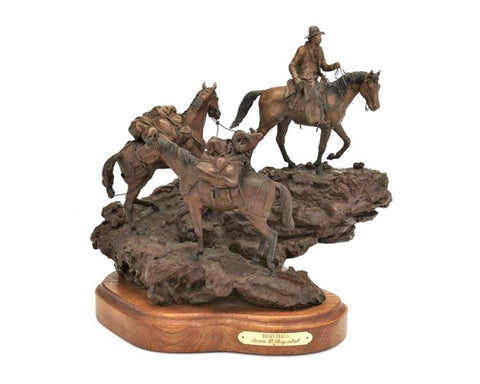 Western Bronze, "Rocky Trails" by James Regimbal, Limited Edition, 41/50, Ca 1986 #C1708