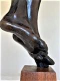 Western Artist, Lincoln Fox, Rare Bronze Sculpture titled, "Woman With Owl" 4/10, Ca 1978, #1751