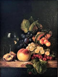 Historic Still Life Oil Painting by Edward Ladell (1821-1886), Ca 1860, #C1693