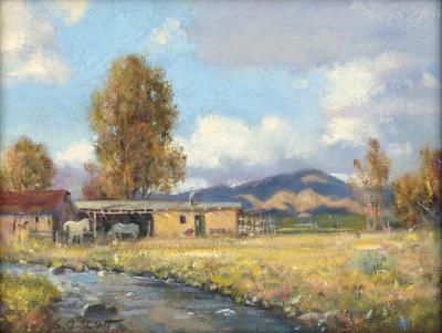 Contemporary Oil Painting Titled, "West of Taos", by Noted Artist Steven Scott, C 1636